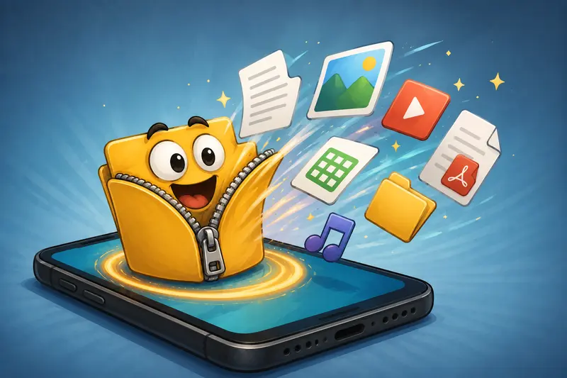 Extract ZIP Files workflow on android for remote teams