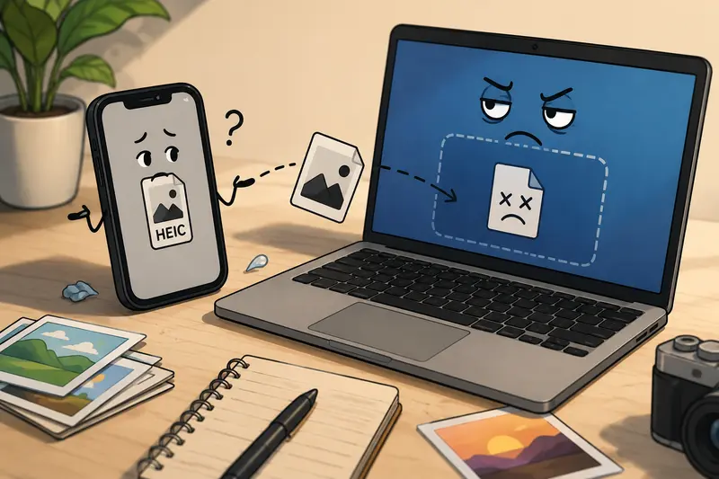 Remote team using a HEIC to JPG converter workflow across multiple devices