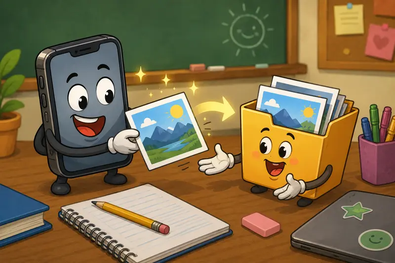 HEIC image conversion workflow from mobile photos to classroom-ready JPG files