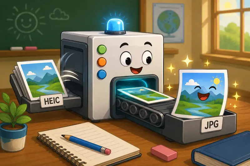 Secure browser-based HEIC to JPG converter workflow with privacy-focused file handling