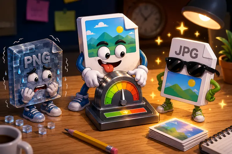 Marketing team preparing compressed JPG campaign assets