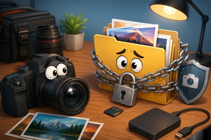 Secure file sharing workflow for photographers transferring high-resolution images