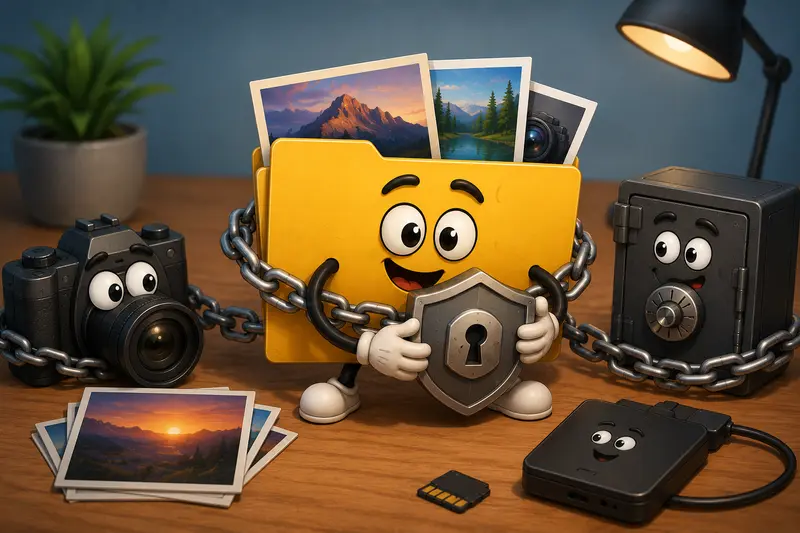 Encrypted secure file sharing process protecting high-quality photography files