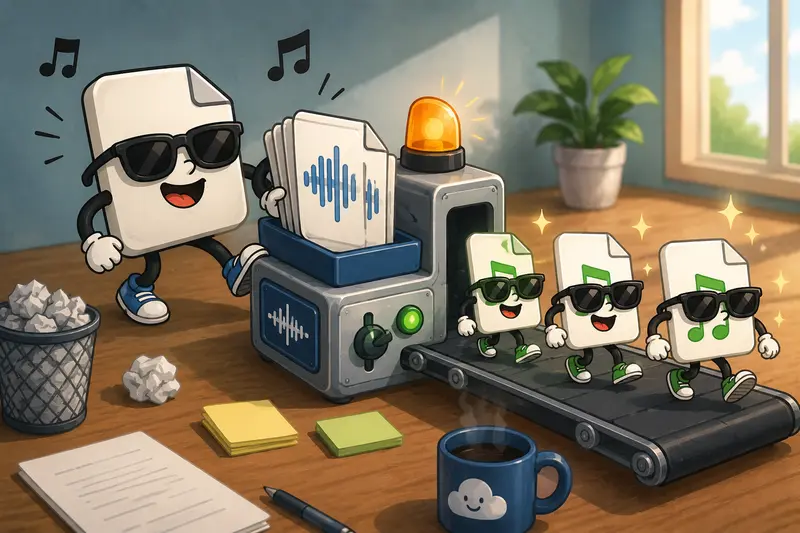 High quality audio conversion and secure sharing workflow