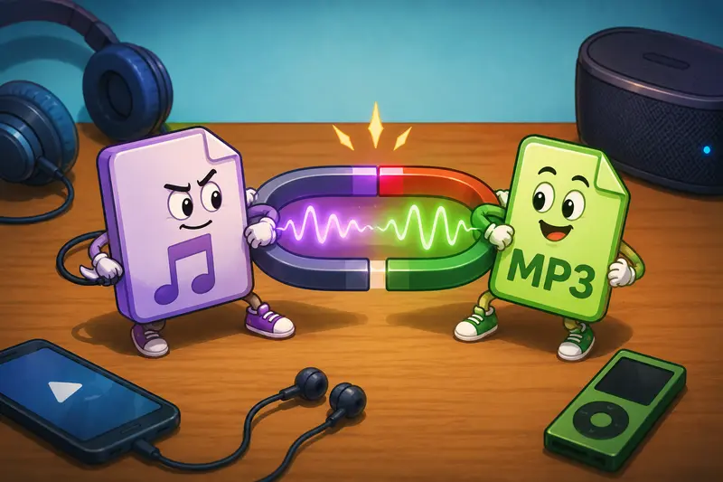 High quality audio conversion process for AAC to MP3 files