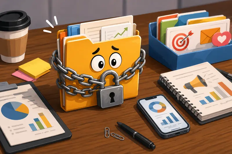Marketer preparing to encrypt documents before sending from an iPhone