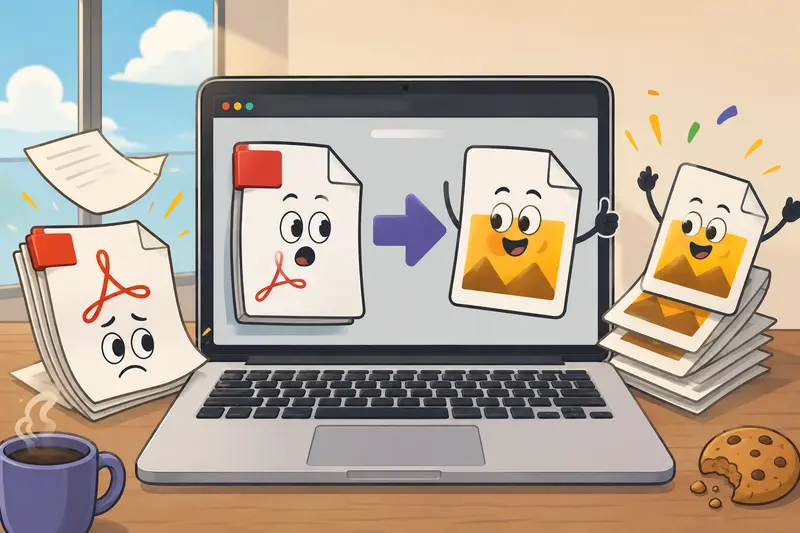 Developer workflow for turn PDF into JPG conversion in browser