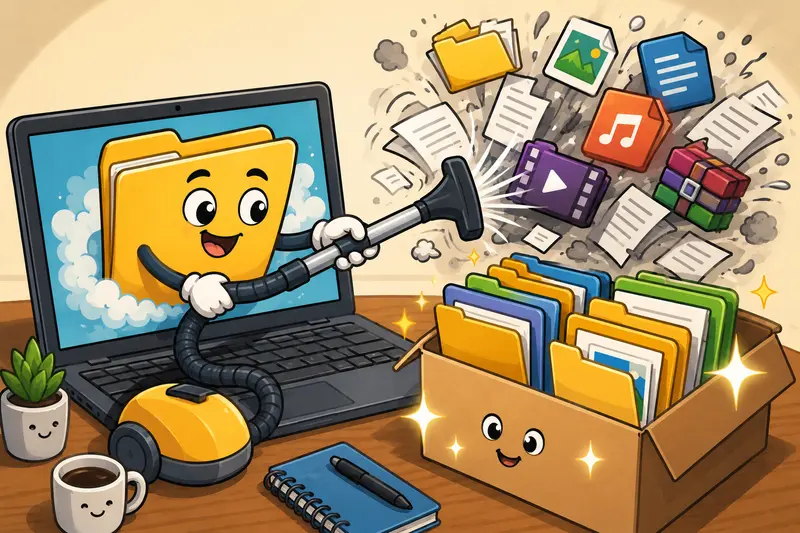 Mobile workflow showing extracted class documents and media files from an online archive
