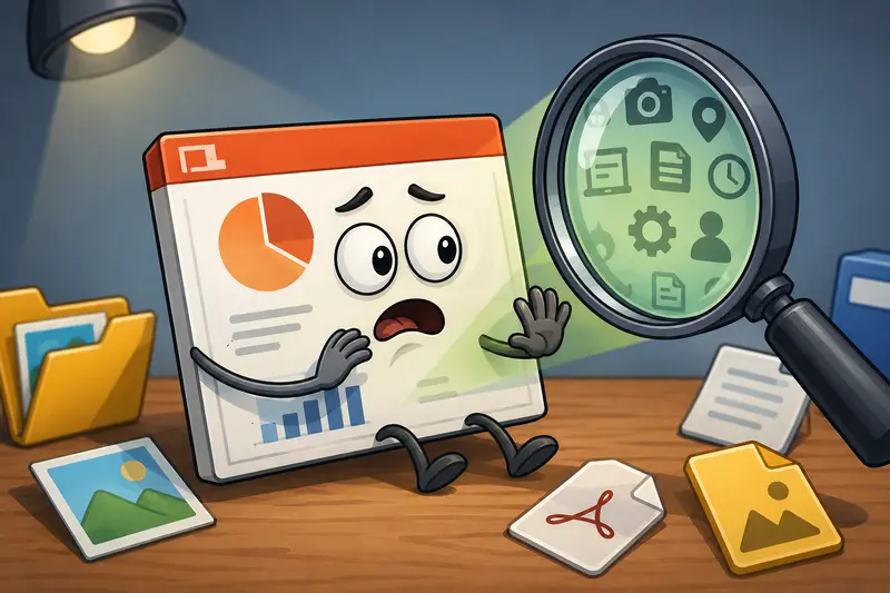 Business presentation files prepared for remove hidden metadata workflows