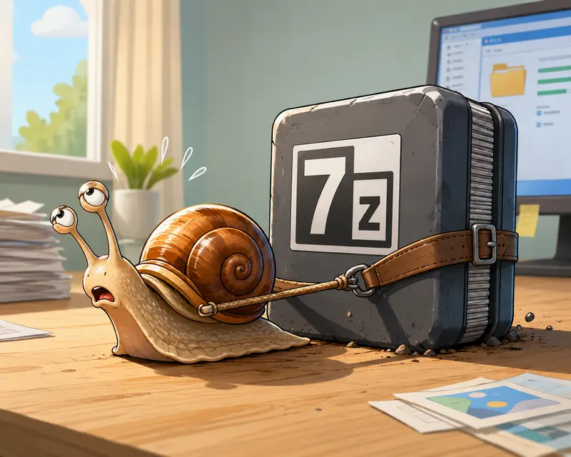 Workflow showing extract 7Z files from a compressed marketing asset archive