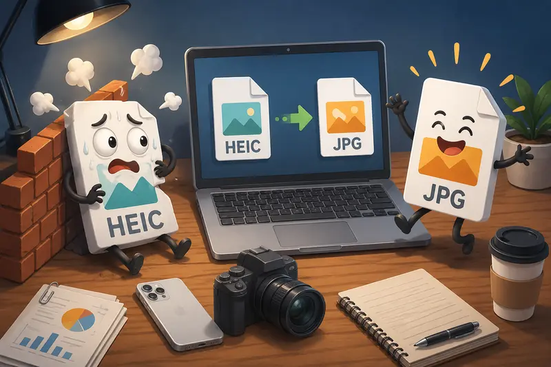 Mac workflow using a HEIC to JPG converter for business image management