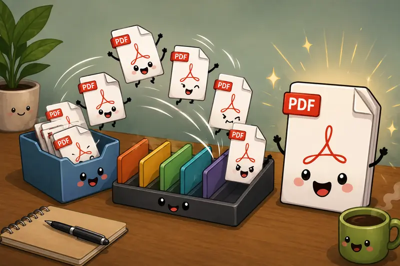Secure document handling while joining PDFs into one file