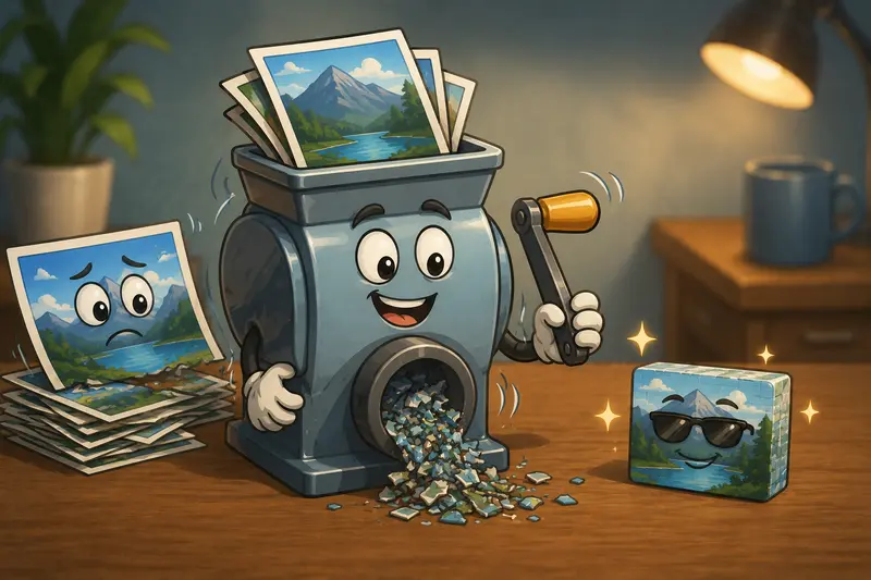 Secure workflow for compress JPG without losing quality and protect files