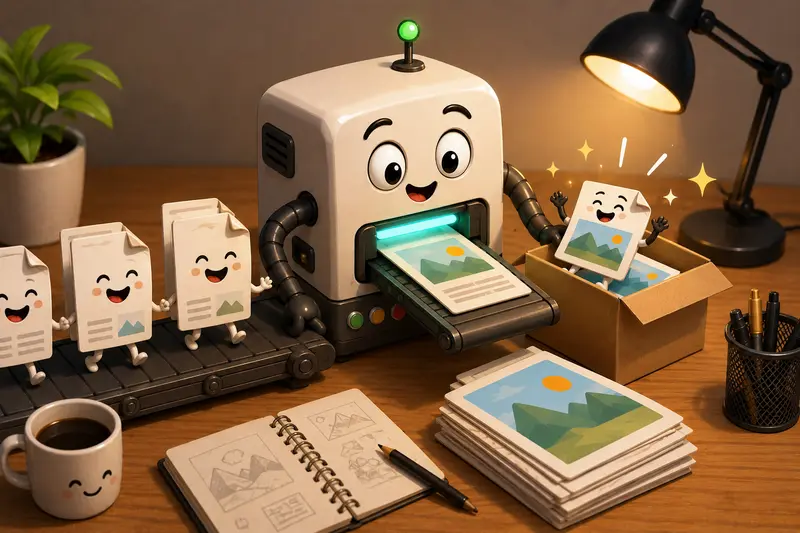Creative team reviewing converted JPG files from PDF assets