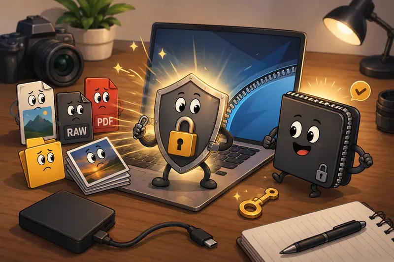 Password-protected photography archive prepared for private client delivery