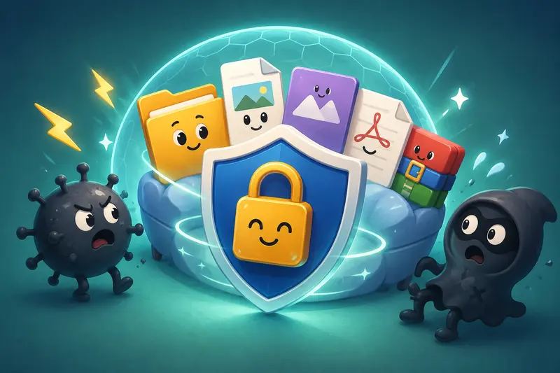 Abstract encrypted file transfer concept for secure files online