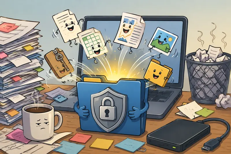 Secure file sharing workflow with encrypted documents moving between remote team members