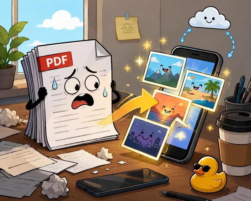 Developer using mobile workflow to convert PDF to PNG files