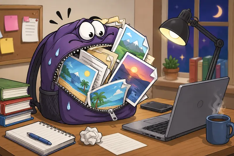 Student compressing images online on a mobile device before uploading coursework