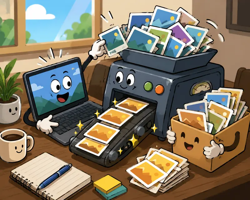 Batch image format conversion process for classroom materials