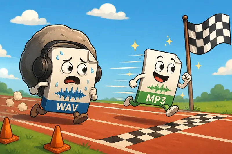 High quality audio conversion from WAV to MP3 for mobile publishing