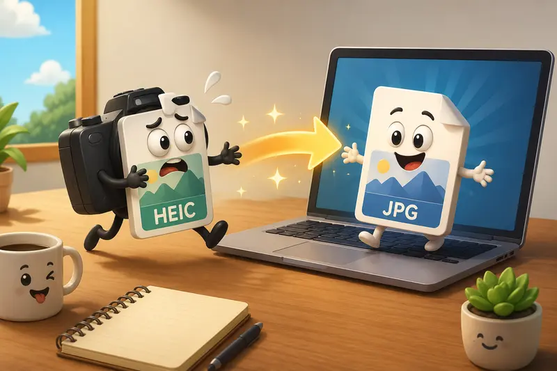 Freelancer using a HEIC to JPG converter workflow to prepare images for client delivery