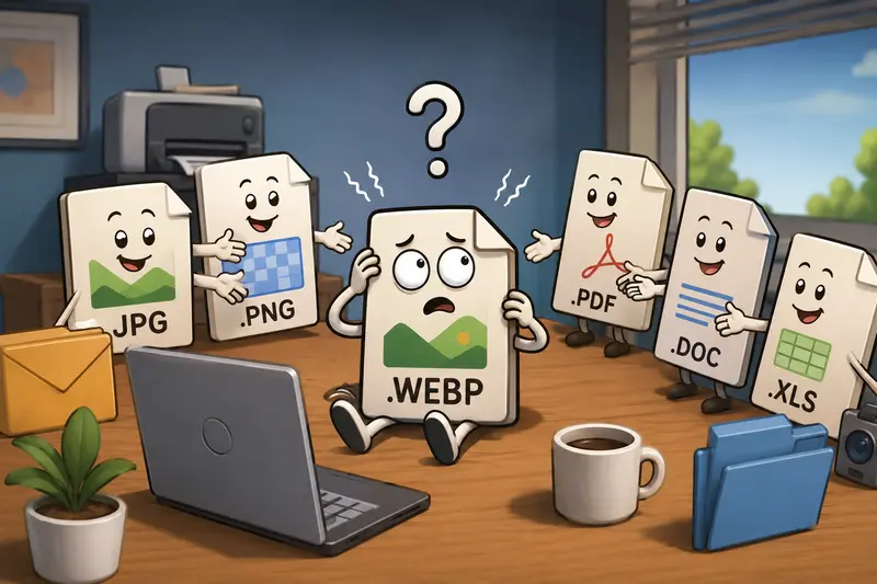 Small business workflow using a WEBP to JPG converter for image preparation