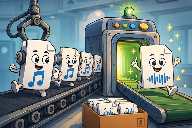 Comparison between compressed MP3 files and uncompressed WAV audio
