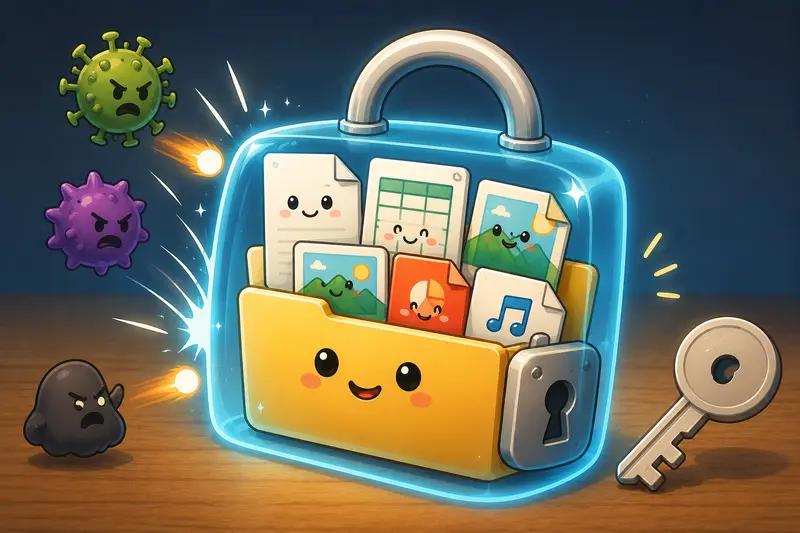 Password protected files being securely shared through email and cloud storage