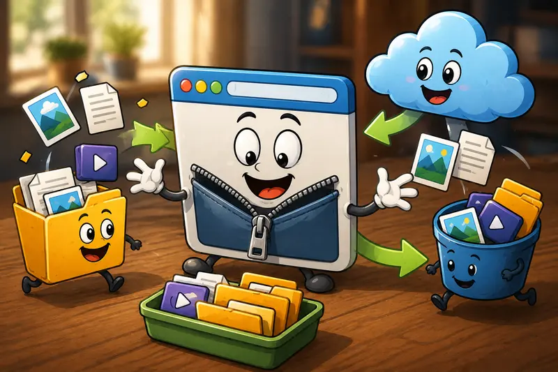 Professional file organization after archive extraction for photography projects