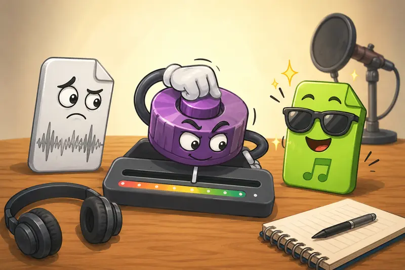 Comparison of audio quality and file size after WAV to MP3 conversion