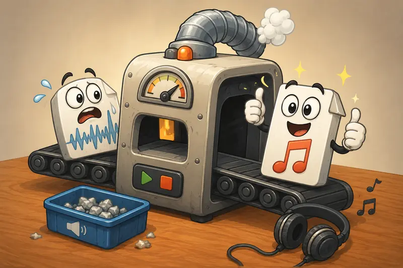 Optimized presentation audio ready for sharing after WAV to MP3 conversion