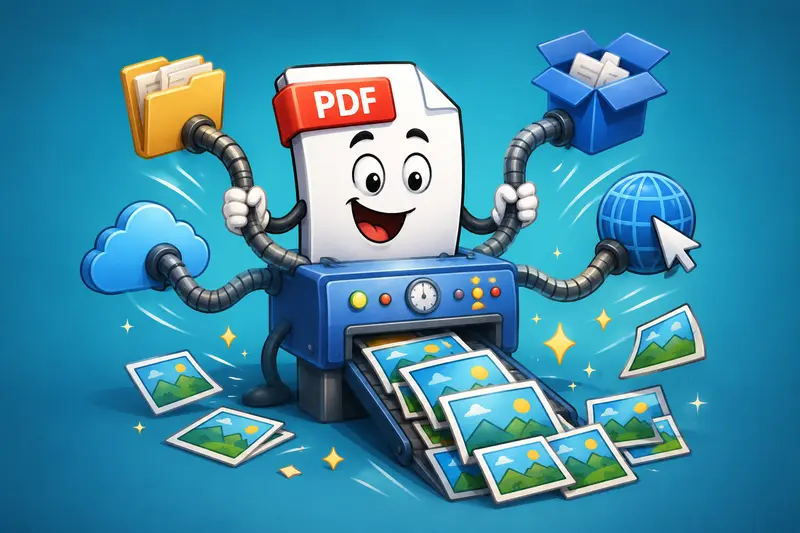 Business document workflow demonstrating successful extract images from PDF results