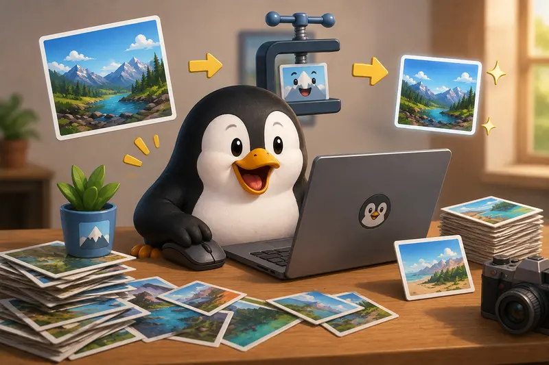 Comparison concept showing large original images and optimized smaller versions