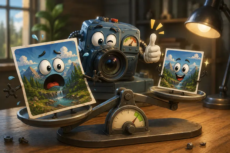 Compressed images improving website performance and mobile loading speed