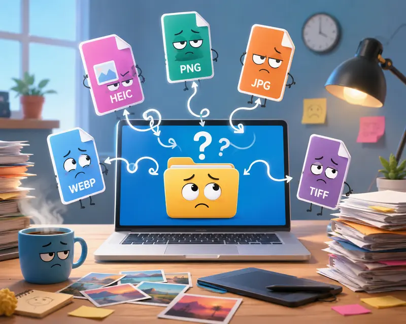 Distributed team workflow using convert image formats processes across multiple devices