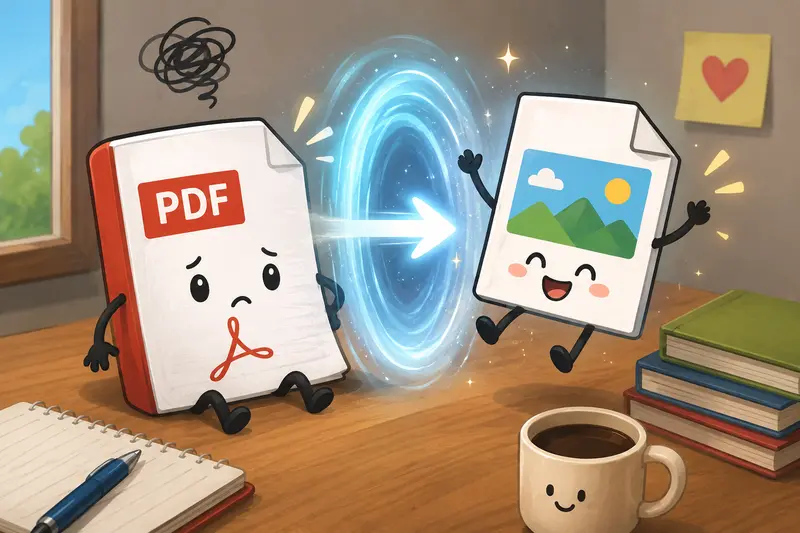 Student using convert PDF to JPG workflow on excerpts often need to become shareable image files without making Android for study materials