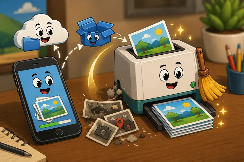 Teacher organizing privacy-safe educational images after clean image metadata online workflow