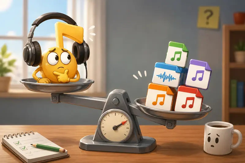 Audio format conversion process from source recordings to client-ready delivery files