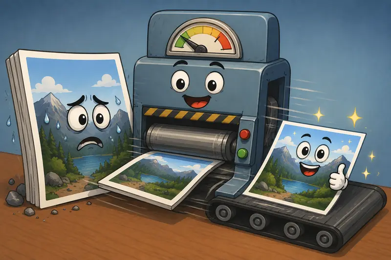 Comparison concept illustrating quality versus file size tradeoffs during image compression