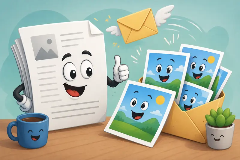 PDF pages converted into optimized JPG files ready for email delivery