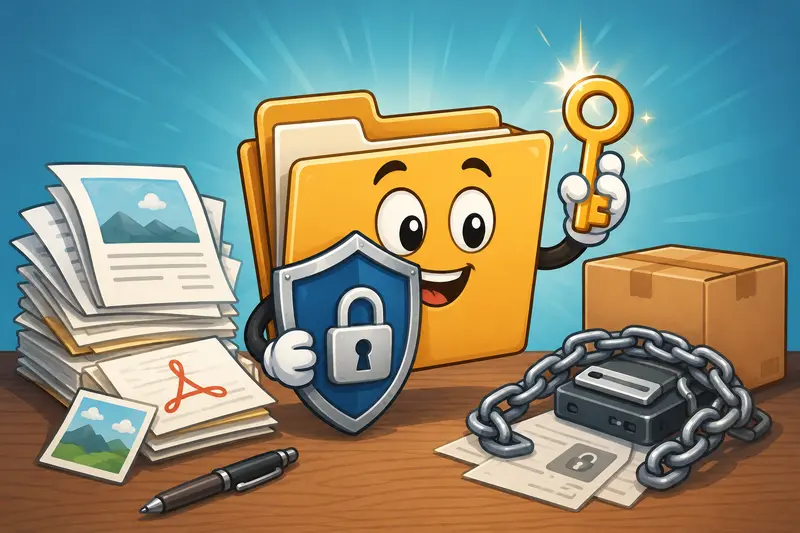Secure file sharing process from preparation to encrypted delivery