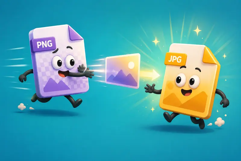 Batch PNG to JPG converter process for large image collections