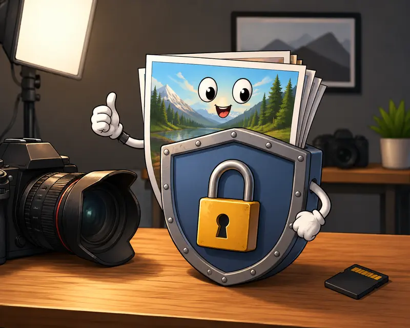 Photographer securing image files through an encrypt files online workflow