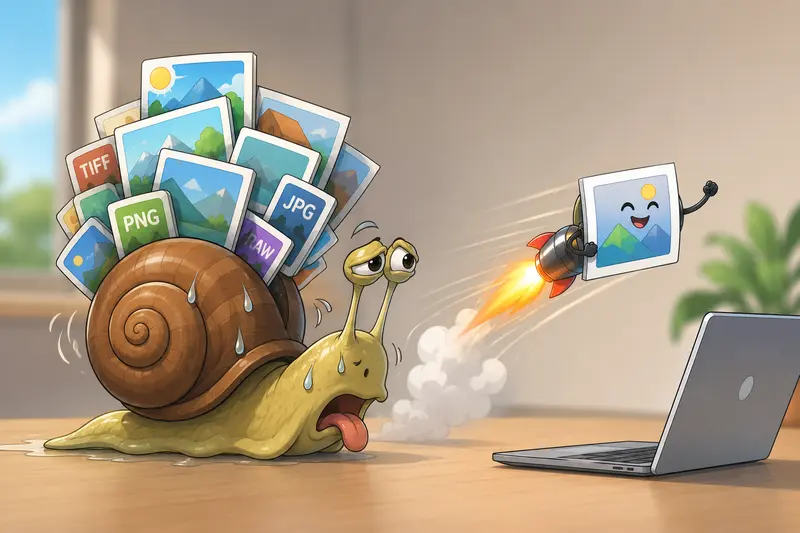 Workflow illustrating how marketers compress images online before publishing campaigns