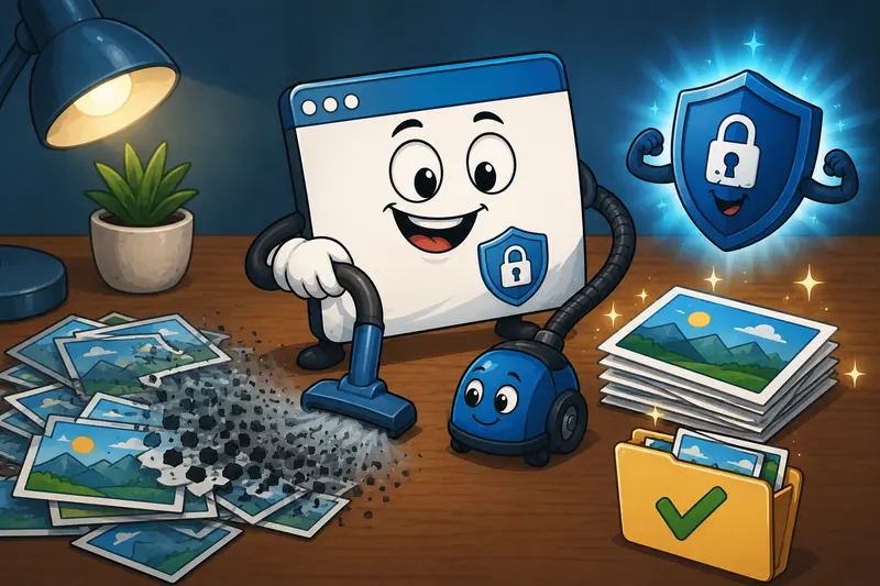 Secure image sharing workflow after metadata cleaning and protection