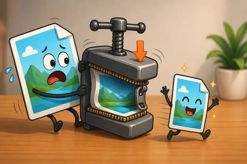 Compressed image files prepared for faster sharing and storage