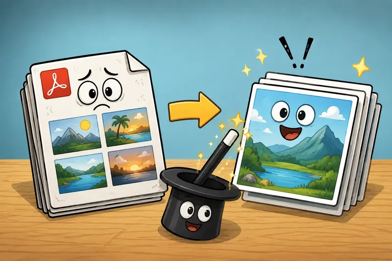 Bulk PDF image conversion workflow for photographers