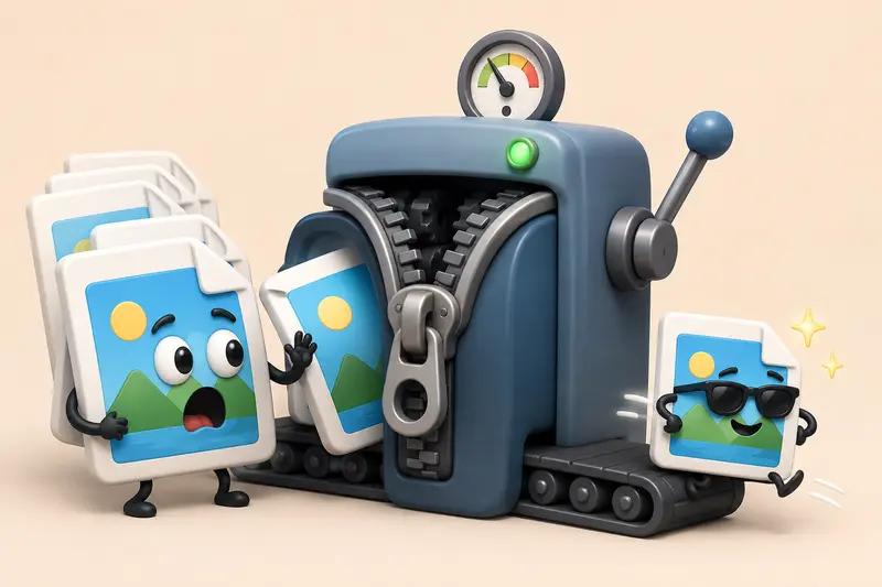 Compress PNG Files workflow on linux for designers